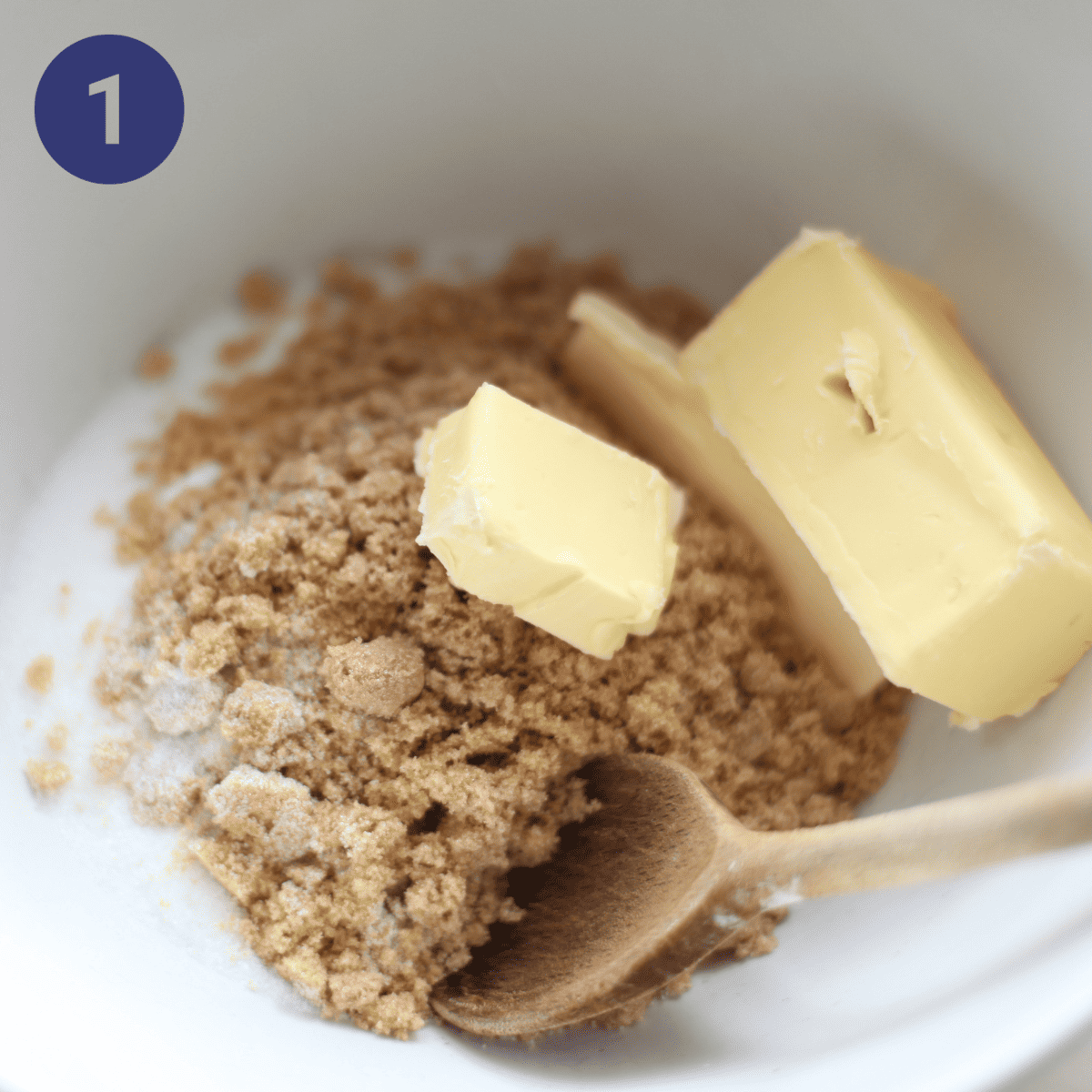 Mixing up ingredients for cookies.