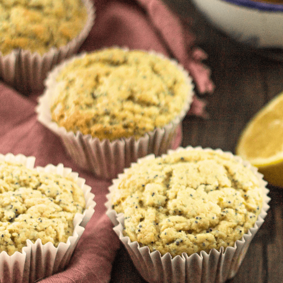A tray of lemon muffins.