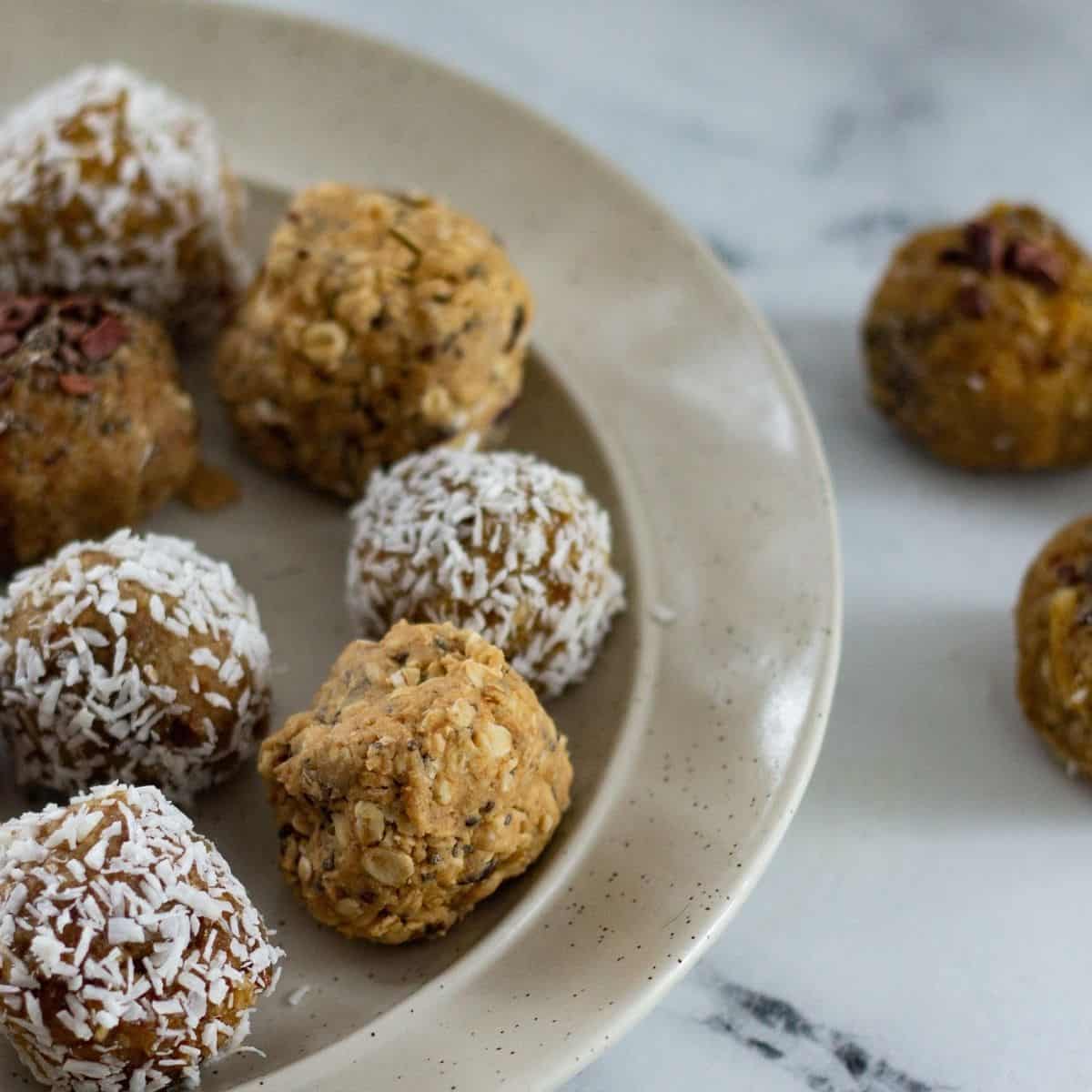 A plate of protein balls