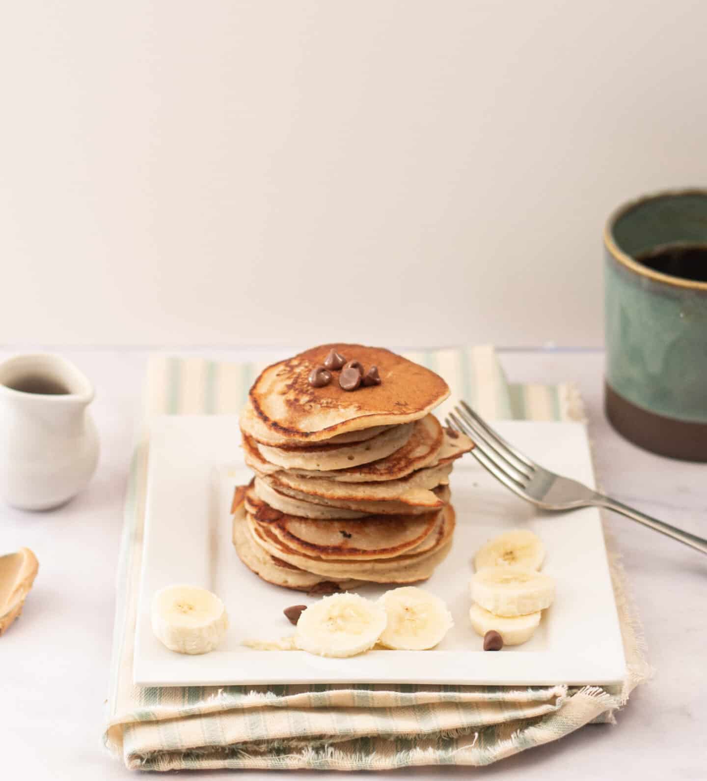 A stack of pancakes