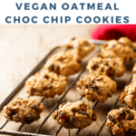 Vegan Oatmeal Cookies pinterest pin.