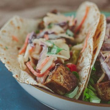 Easy and Delicious Cajun Tofu Wraps with Slaw