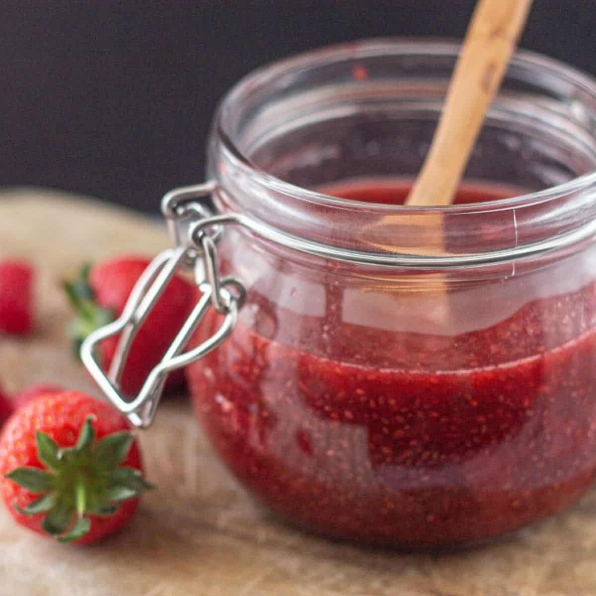 Easy Vegan Strawberry Chia Seed Jam