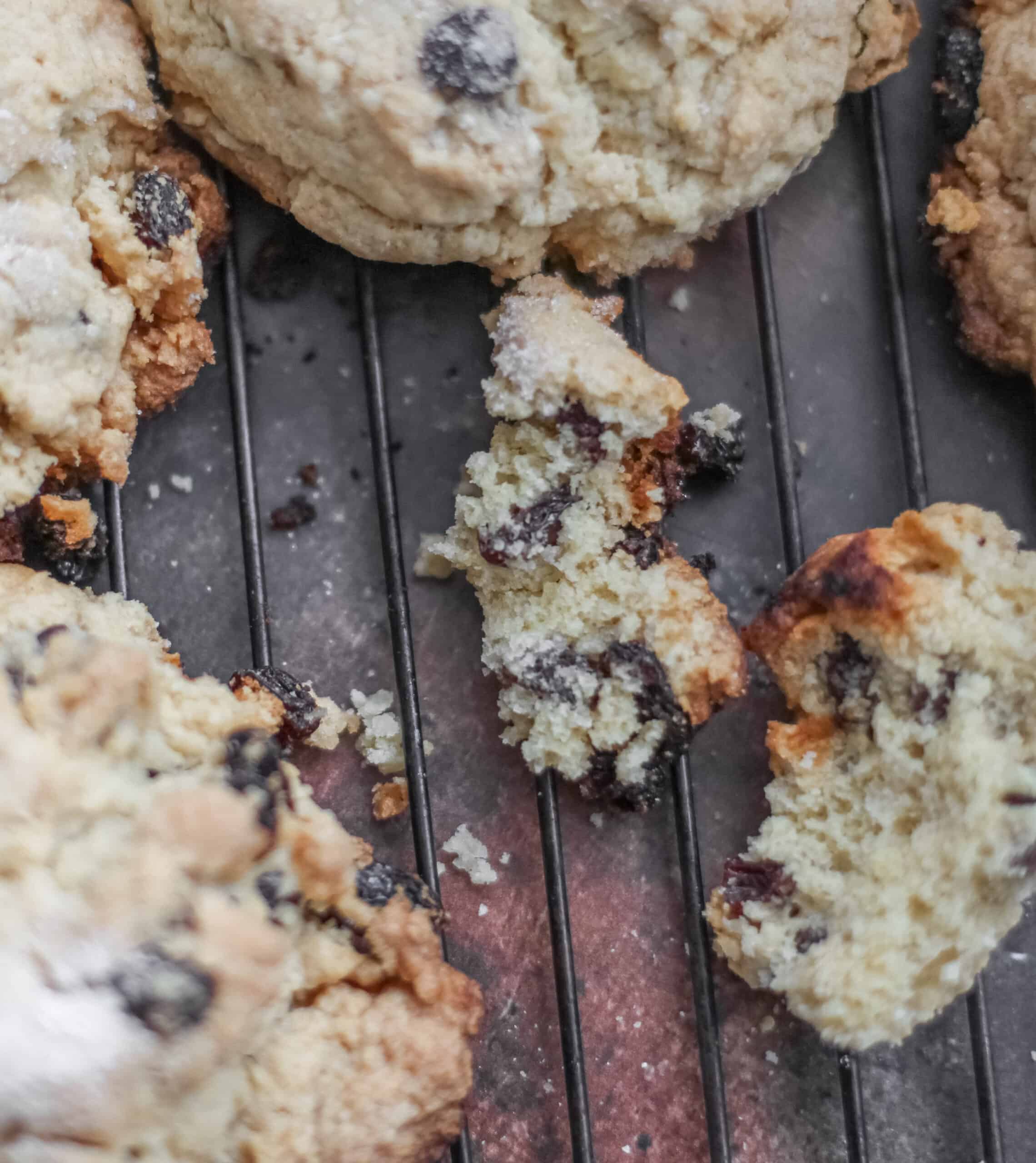 A broken piece of rock cake