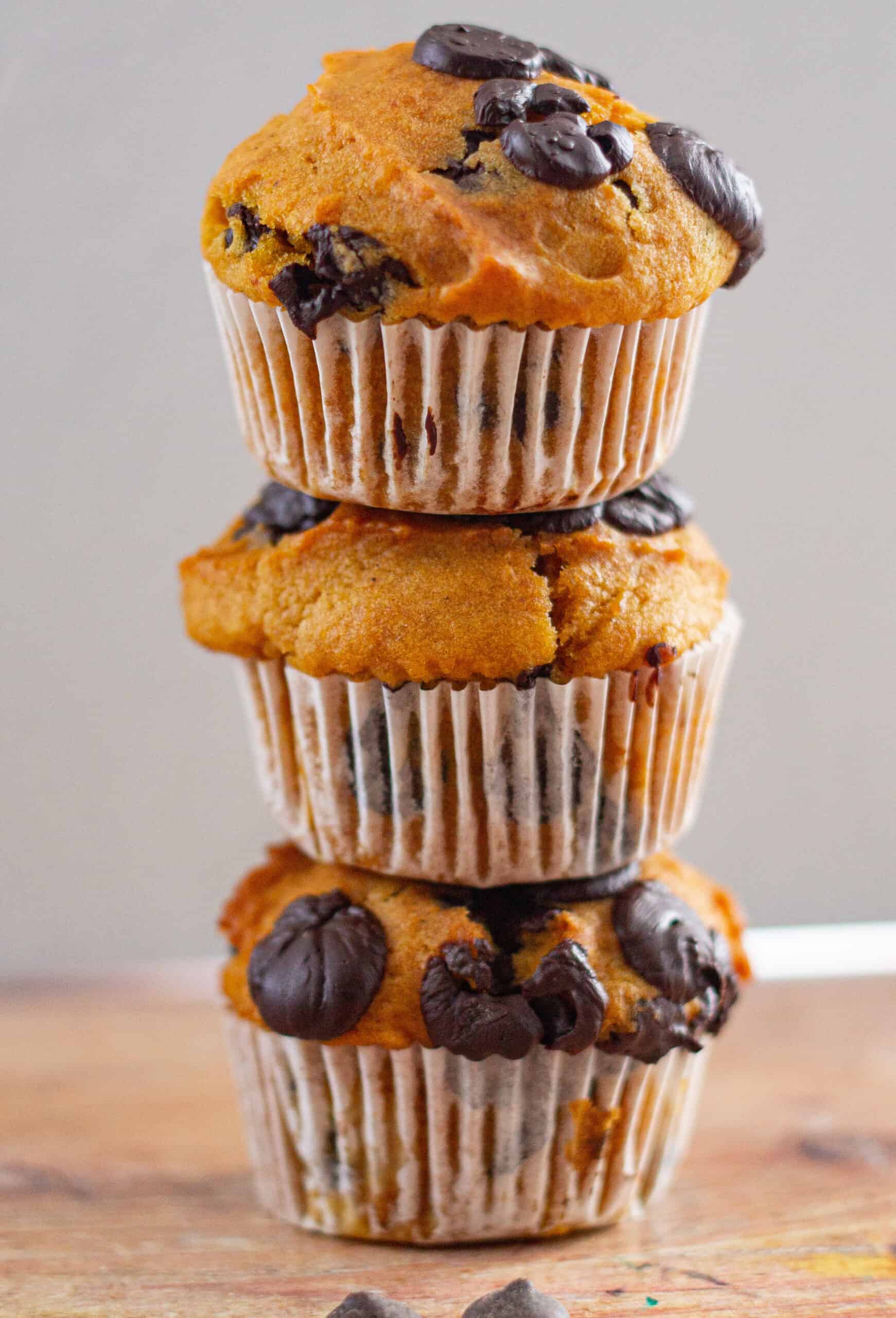 A stack of pumpkin muffins