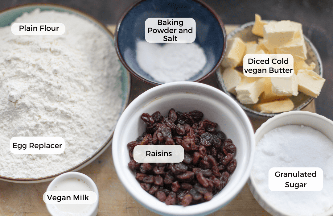 Ingredients for Rock Cakes.