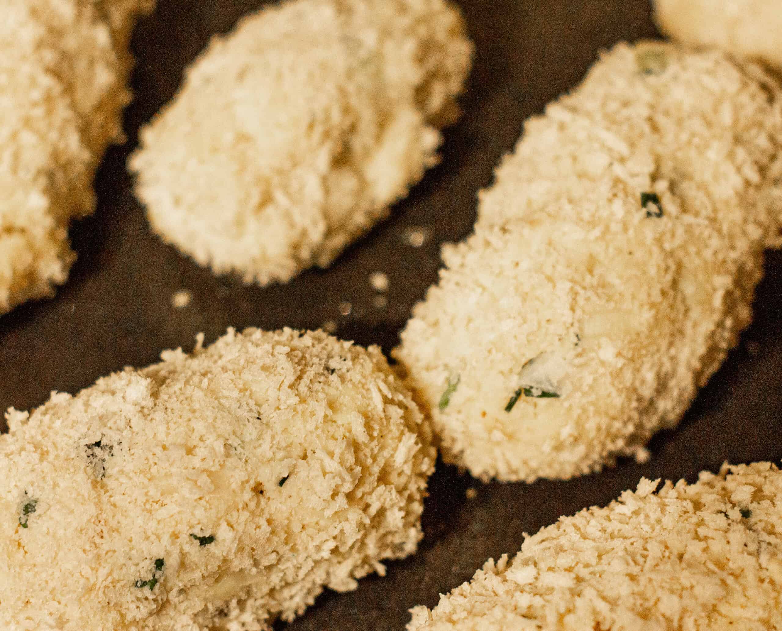 Frying glamorgan sausages