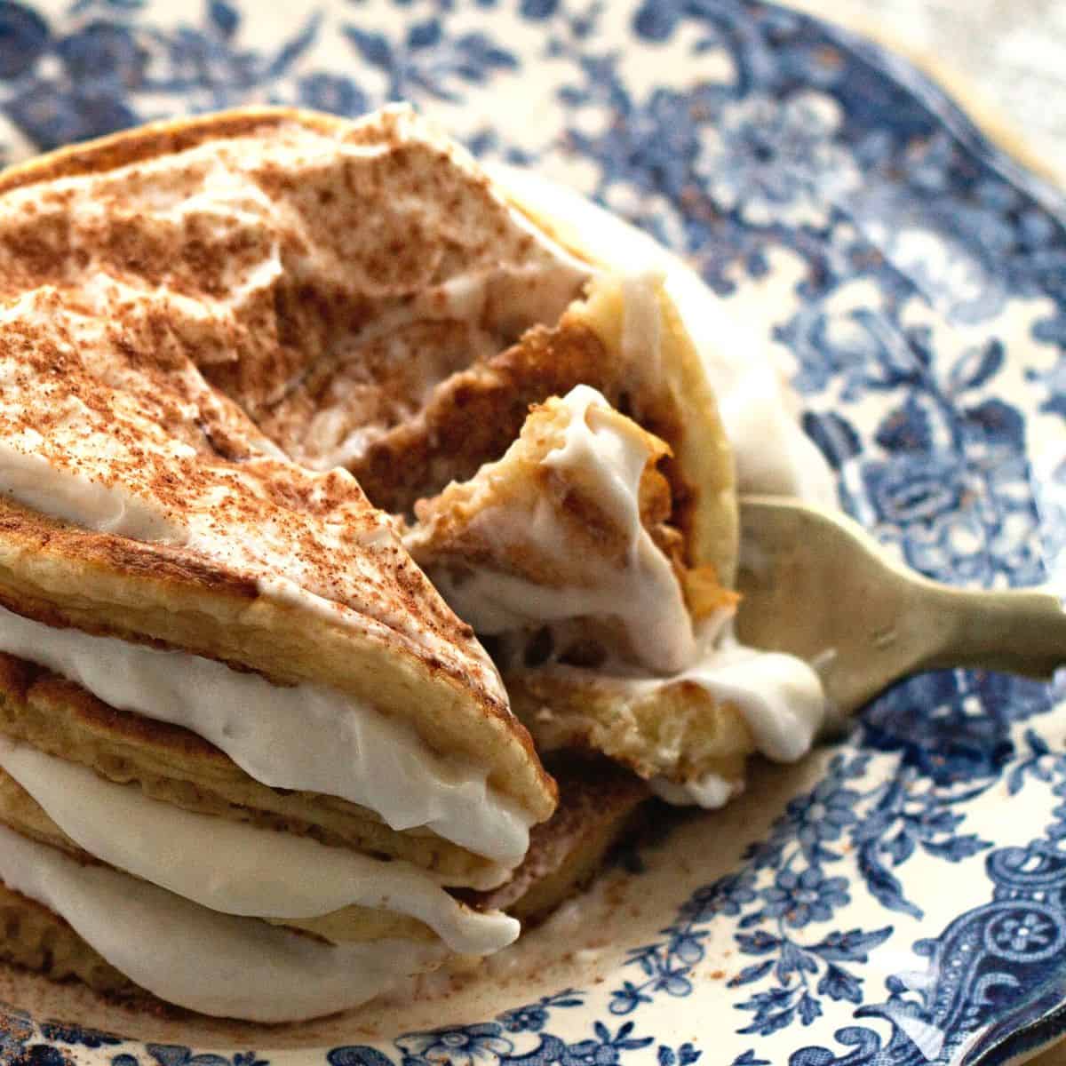 Tiramisu Pancakes stack