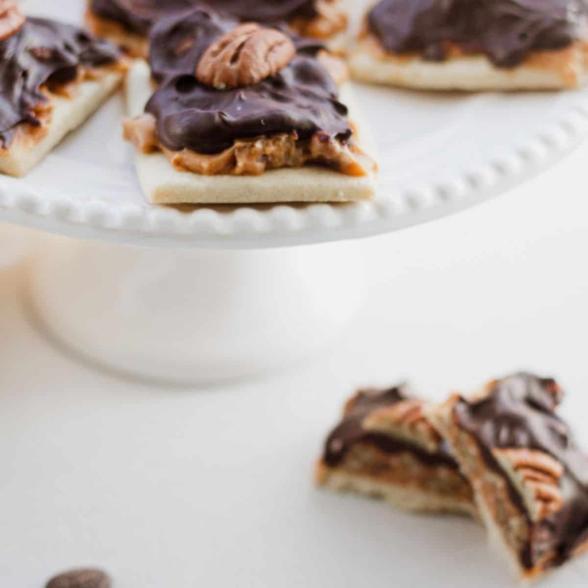 Vegan Chocolate Caramel Turtle Cookies