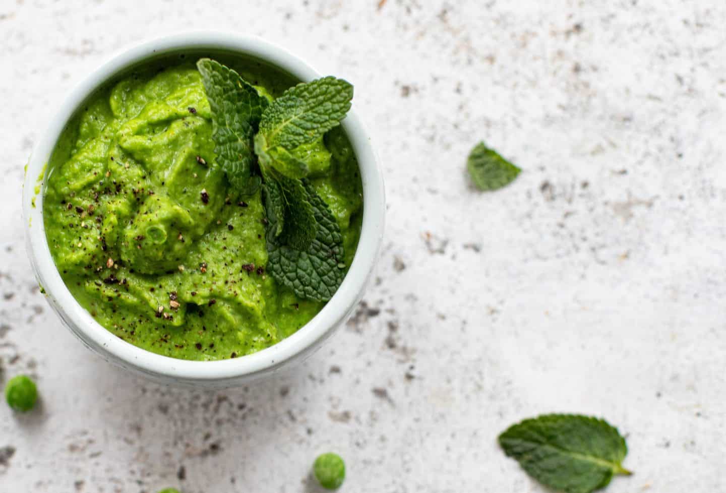 A bowl of mushy peas