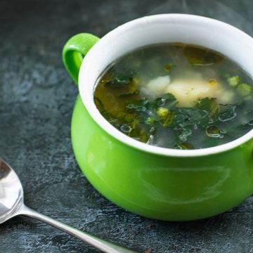 Bowl of Caldo Verde Soup