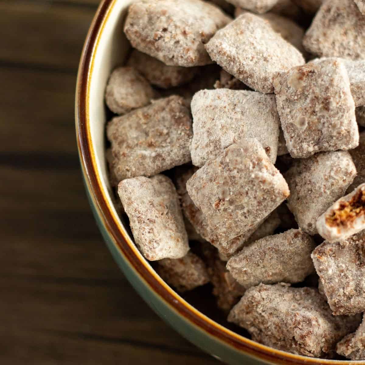 How to make Vegan Puppy Chow (small batch) – a chocolate coated Shreddies Treat