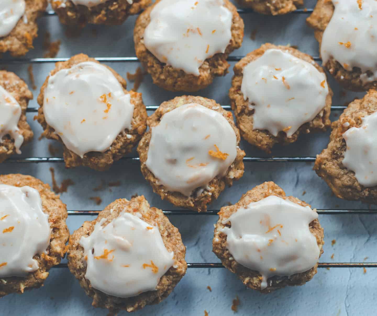 A tray of coconut carrot cookies