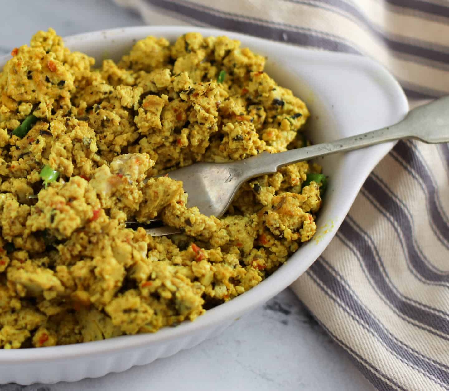 A bowl of tofu scramble