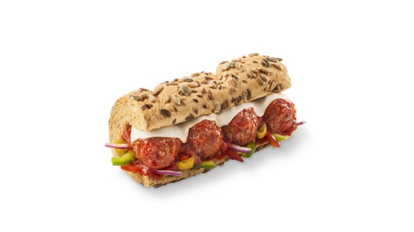 A meatless meatball sub