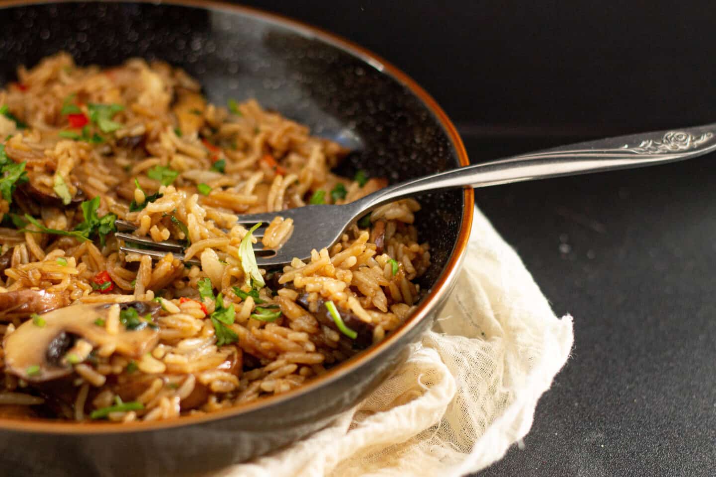 Easy Vegan Mushroom Rice