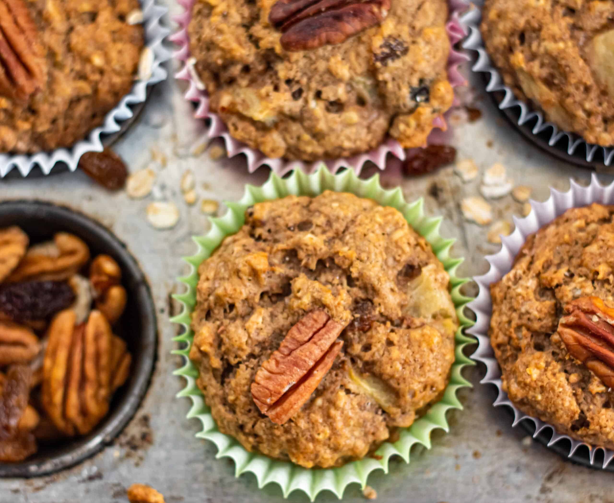 A muffin tray of muffins