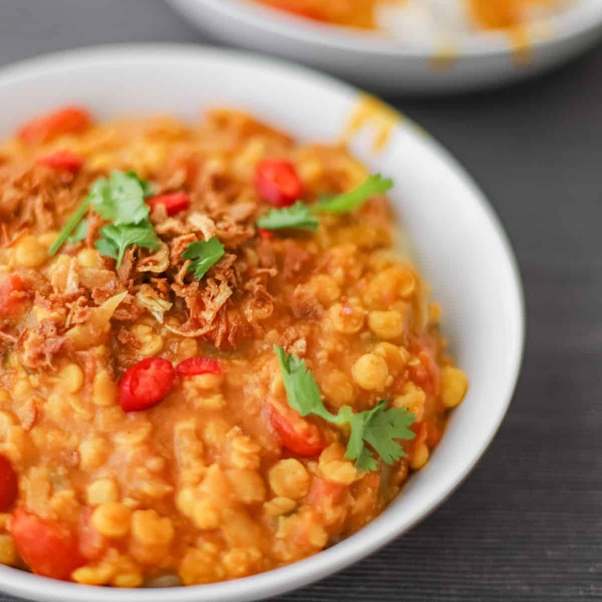 Vegan Lentils with Tomatoes and Tamarind – a simple, quick and delicious supper dish