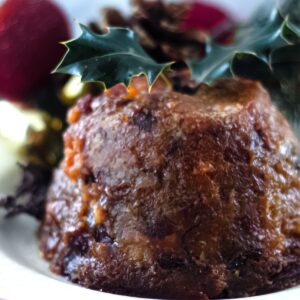 Christmas Pudding with Holly