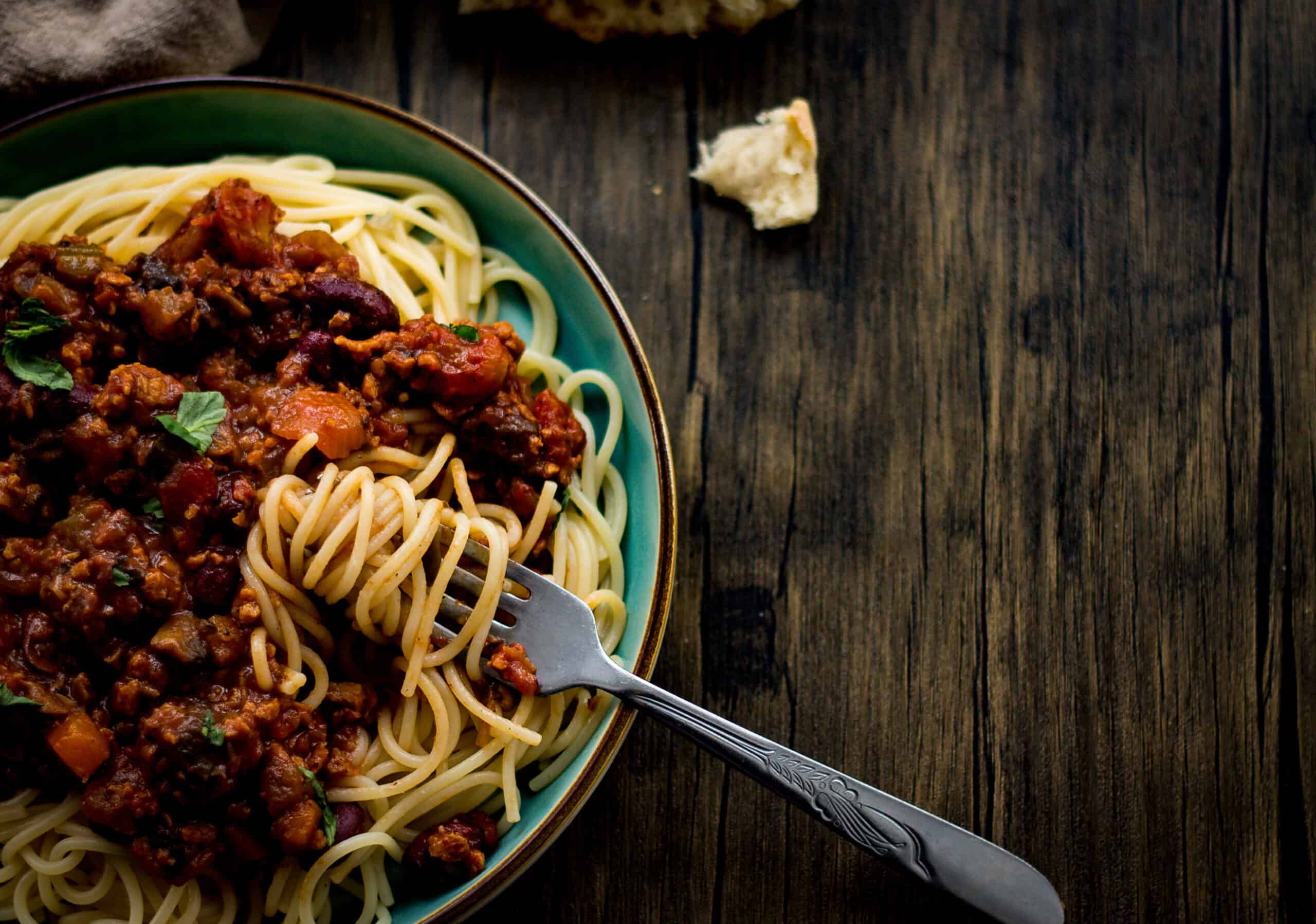 Vegan Spag Bol on a plate