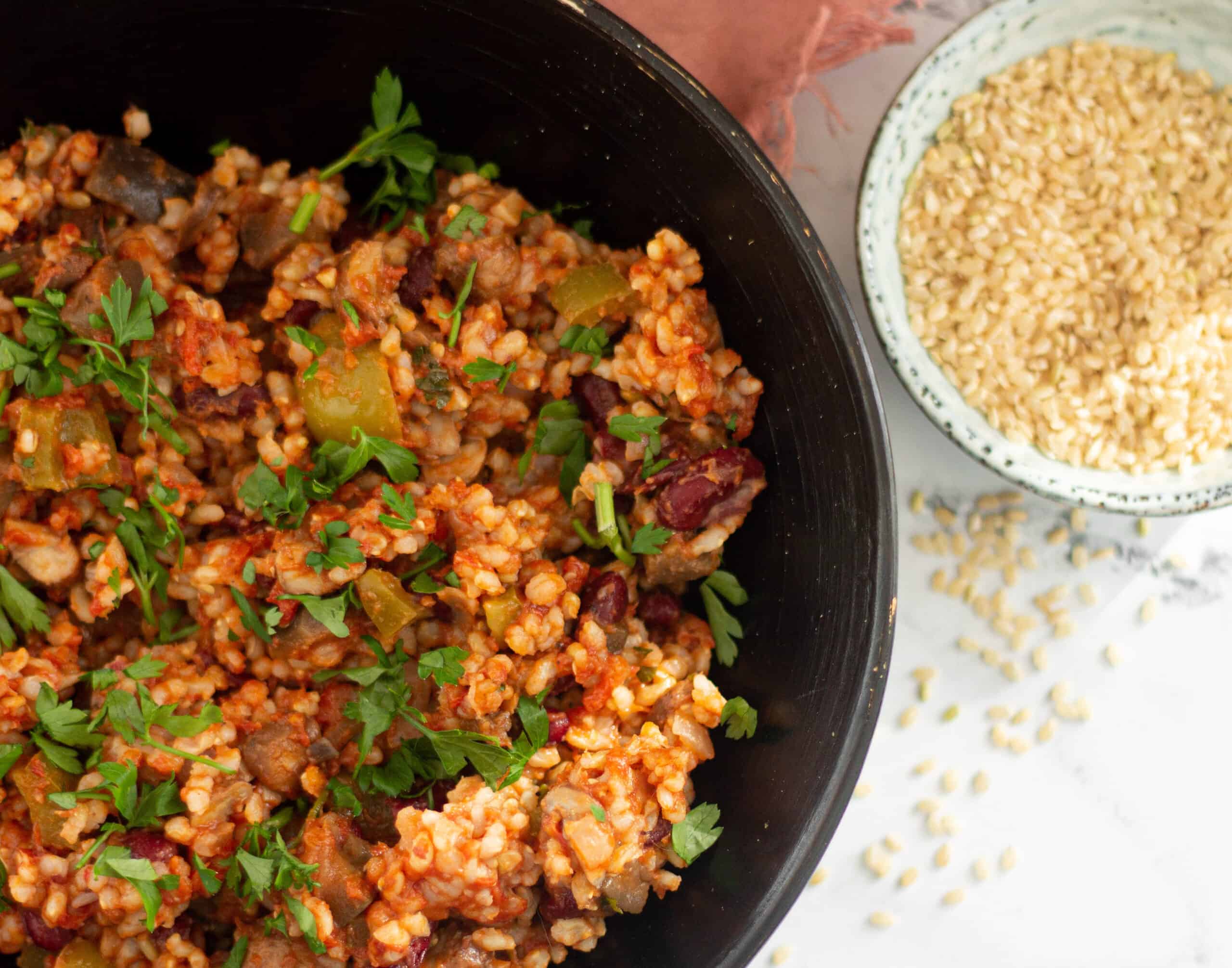 Easy Vegan Rice and Bean Salad