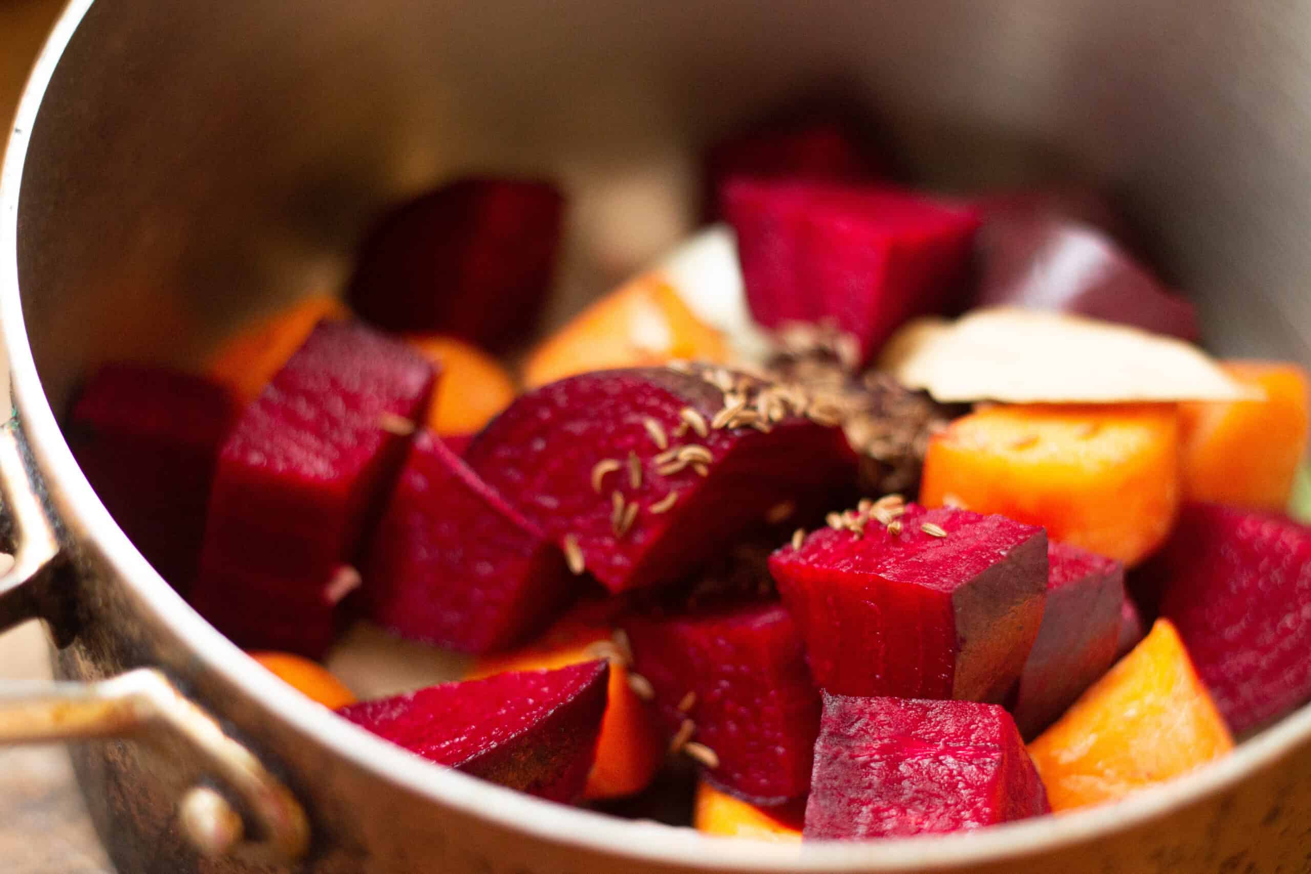 Borscht Ingredients chopped