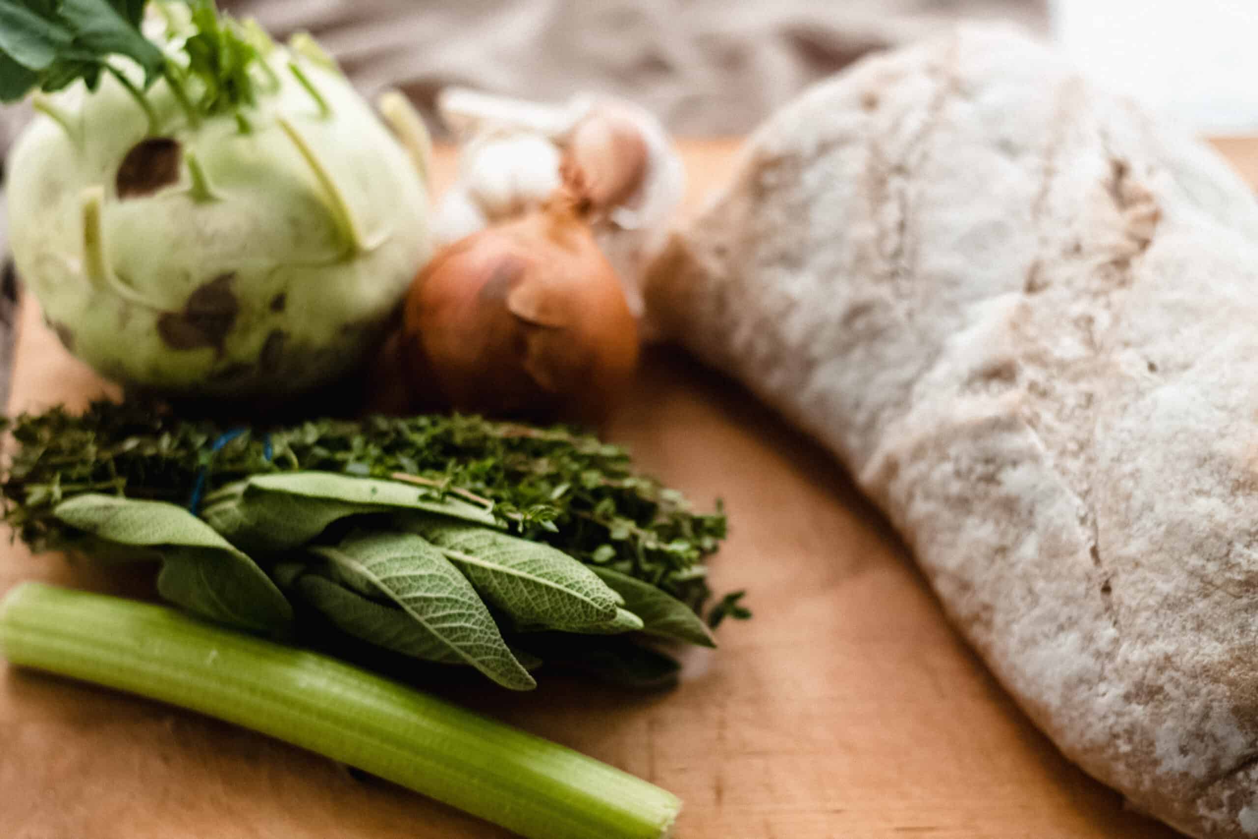 Ingredients for bread stuffing