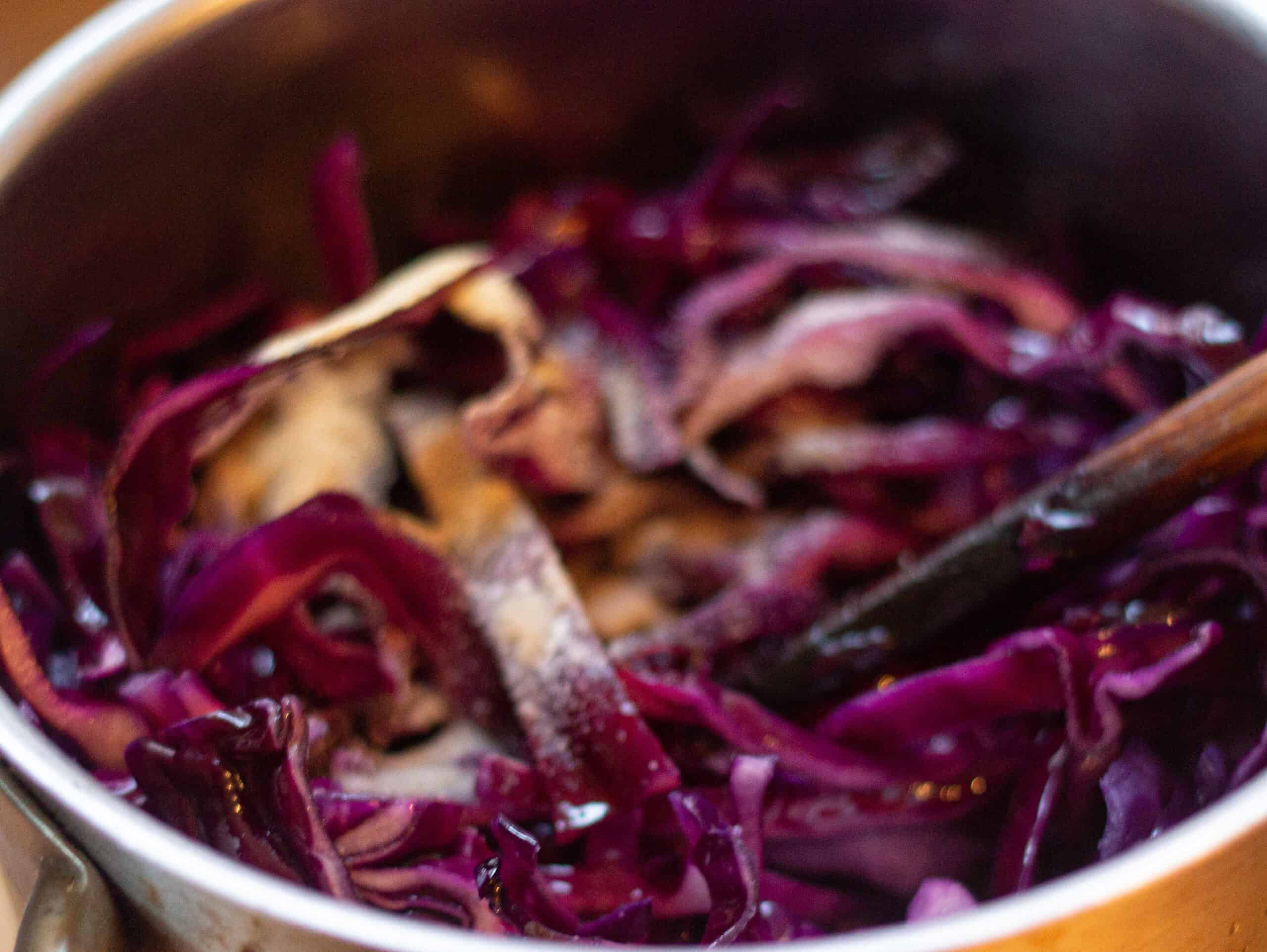 Cooked red cabbage