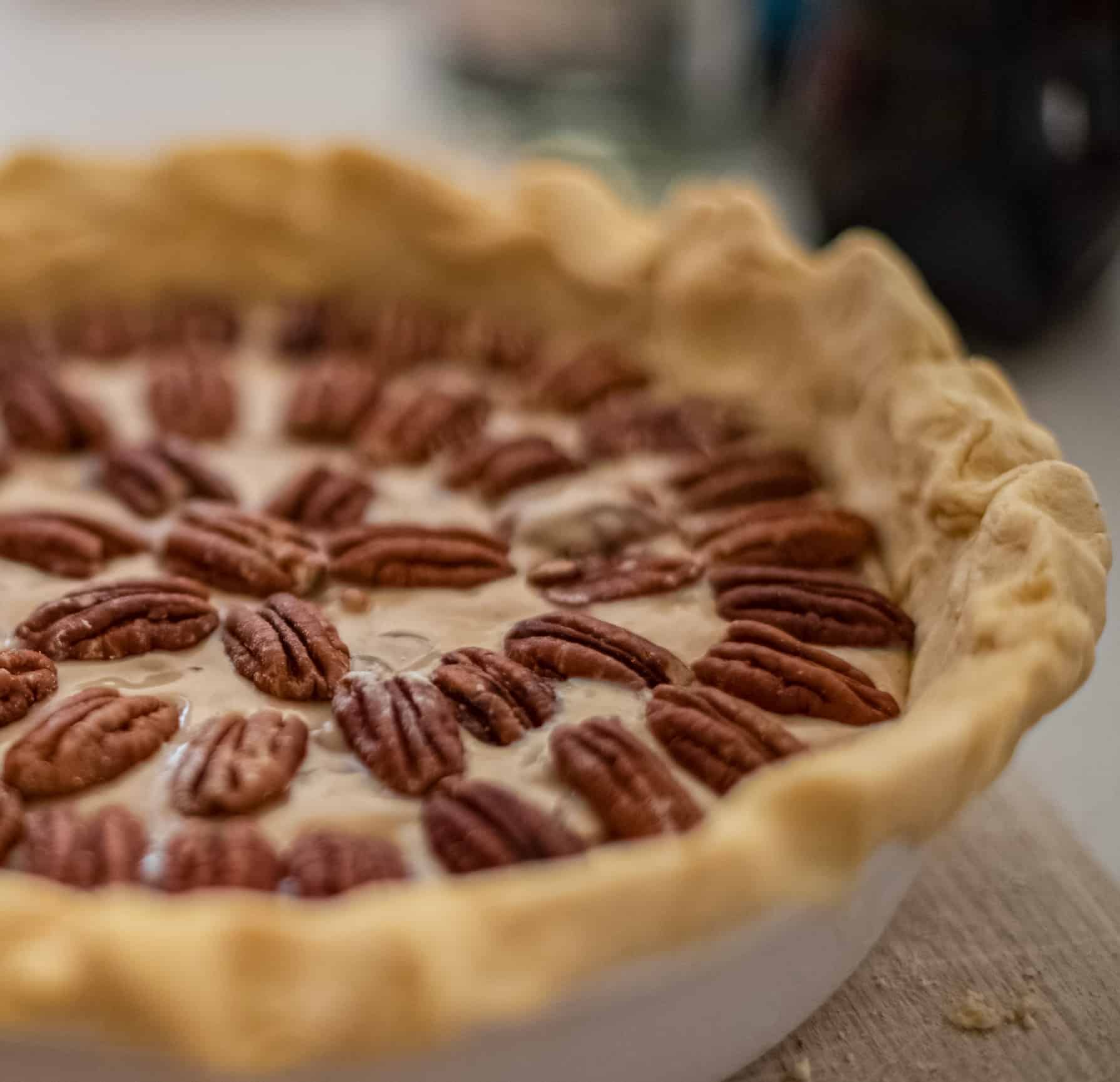 Pecan Pie ready to bake