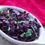 Red Cabbage braised in a dish