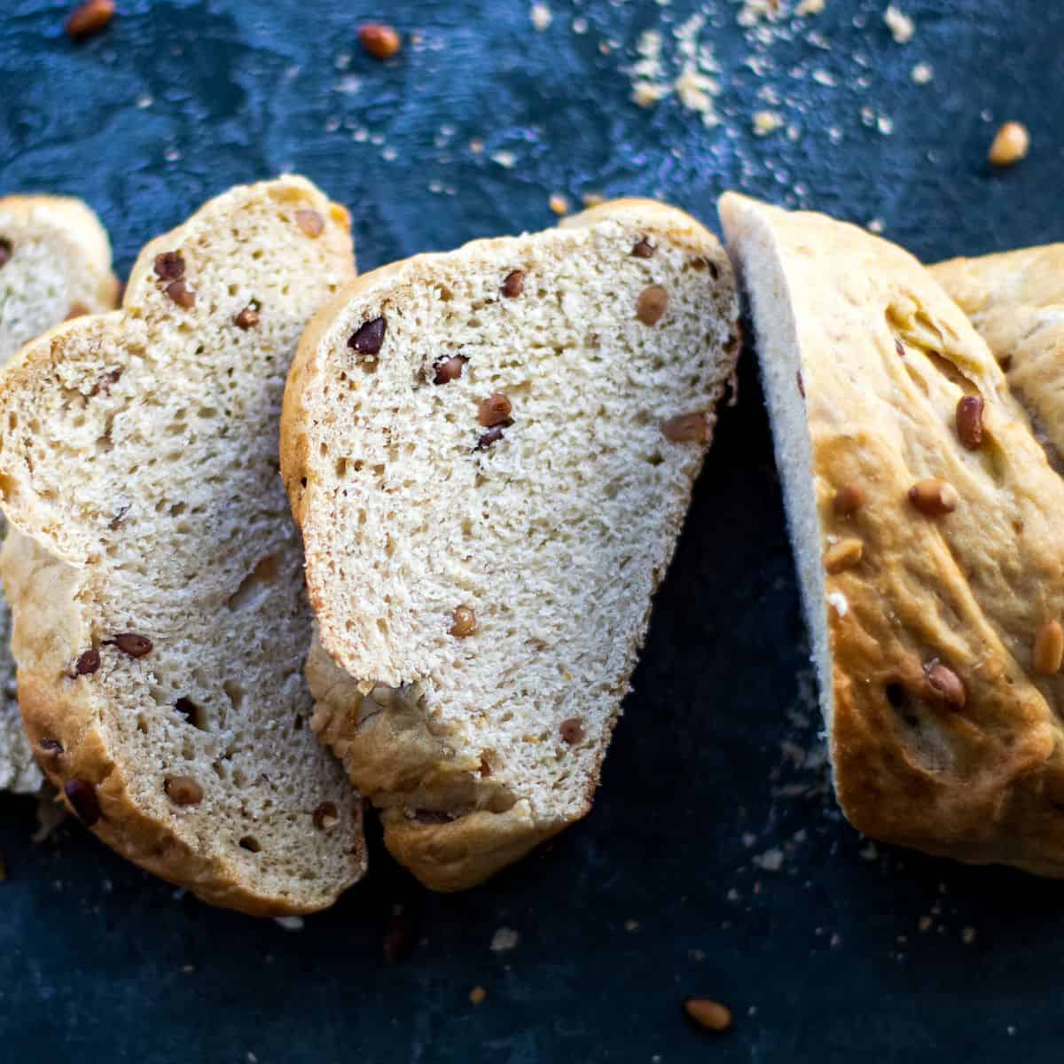 Polenta and Pine Nut Bread