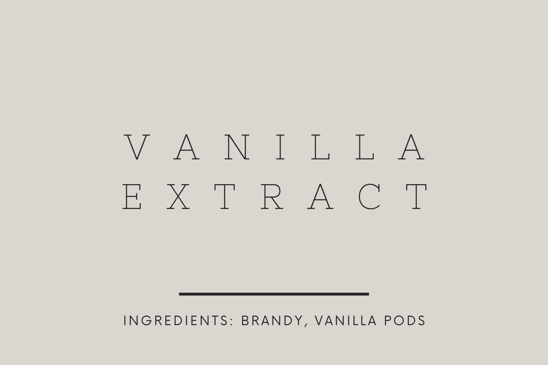 Vanilla Extract Label