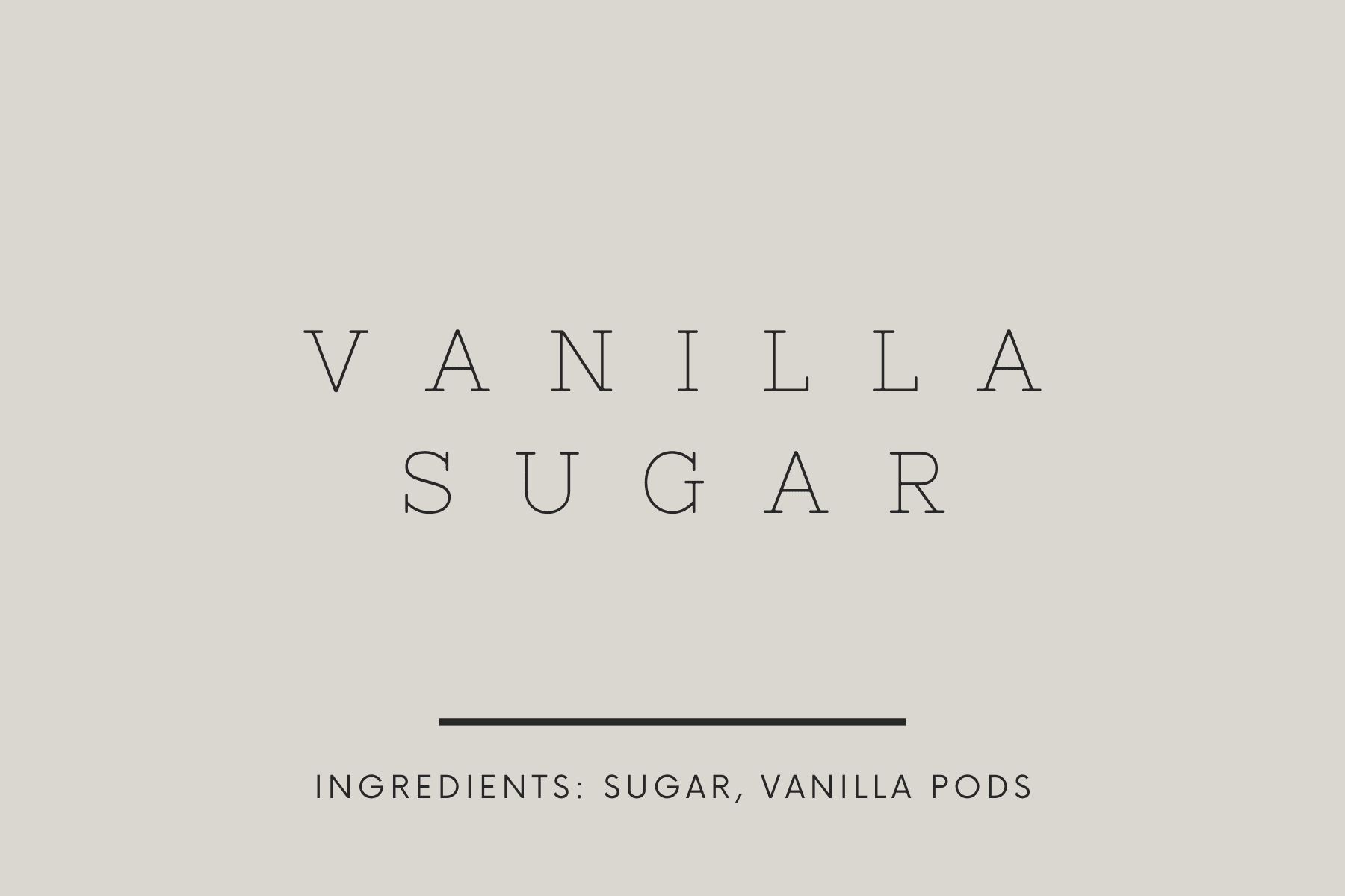 Vanilla Sugar Label