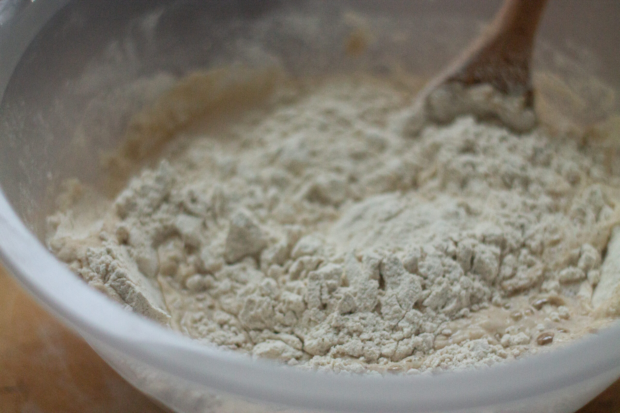barley bread mixing flour