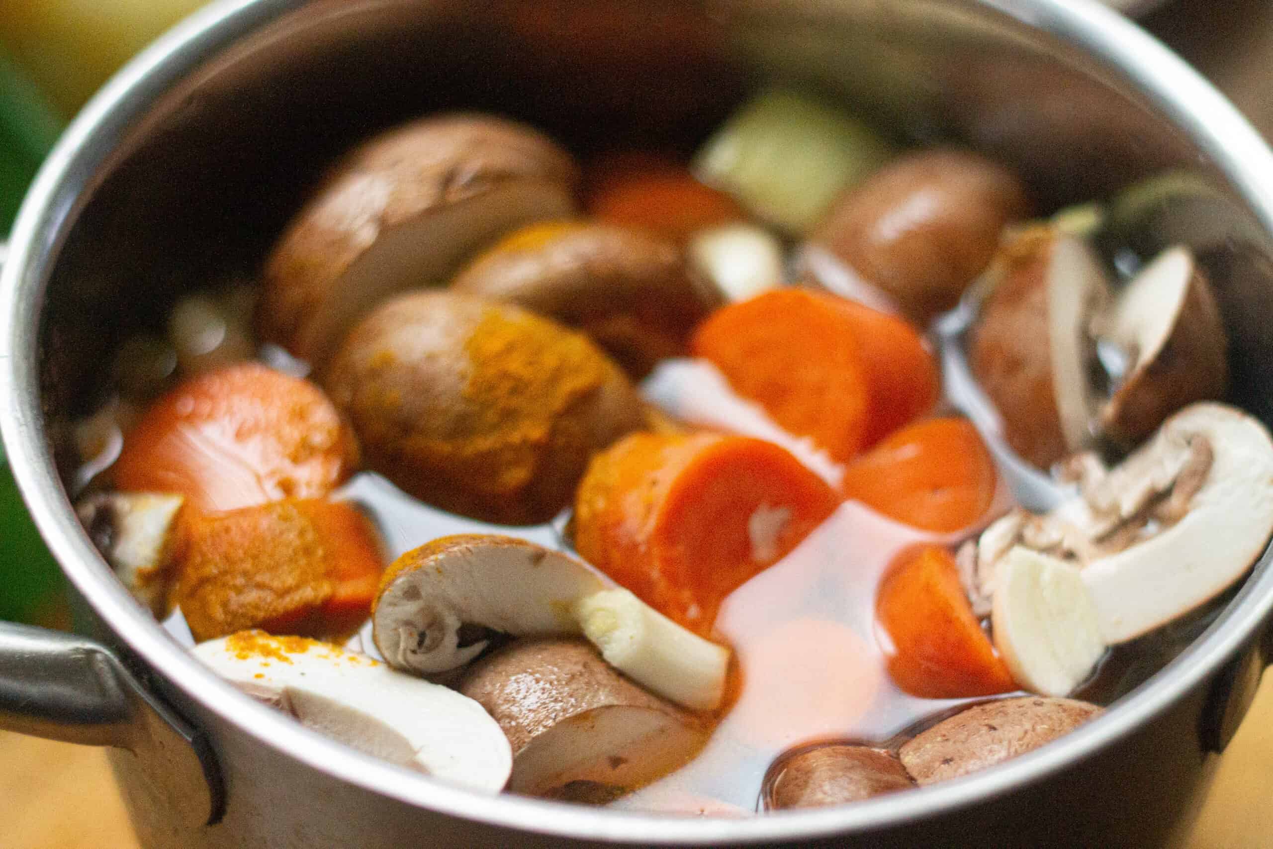 Ingredients for no-chicken soup