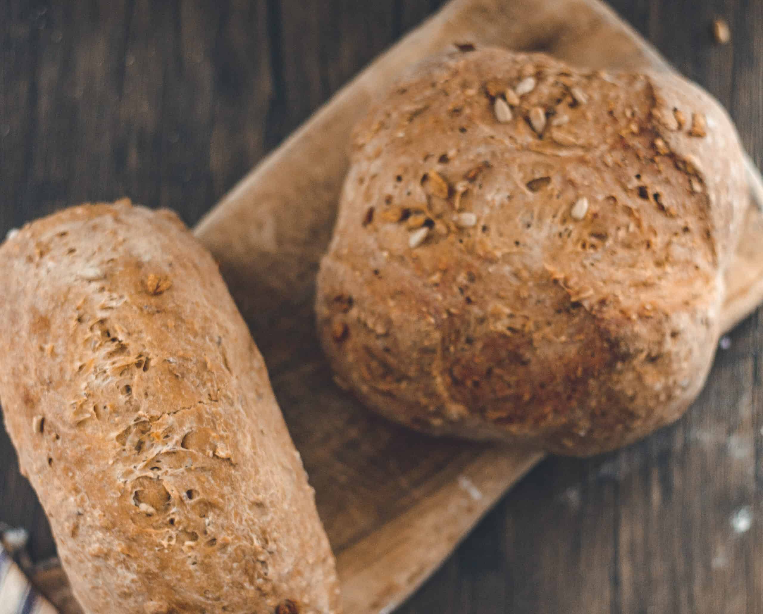 Two loaves of granary bread