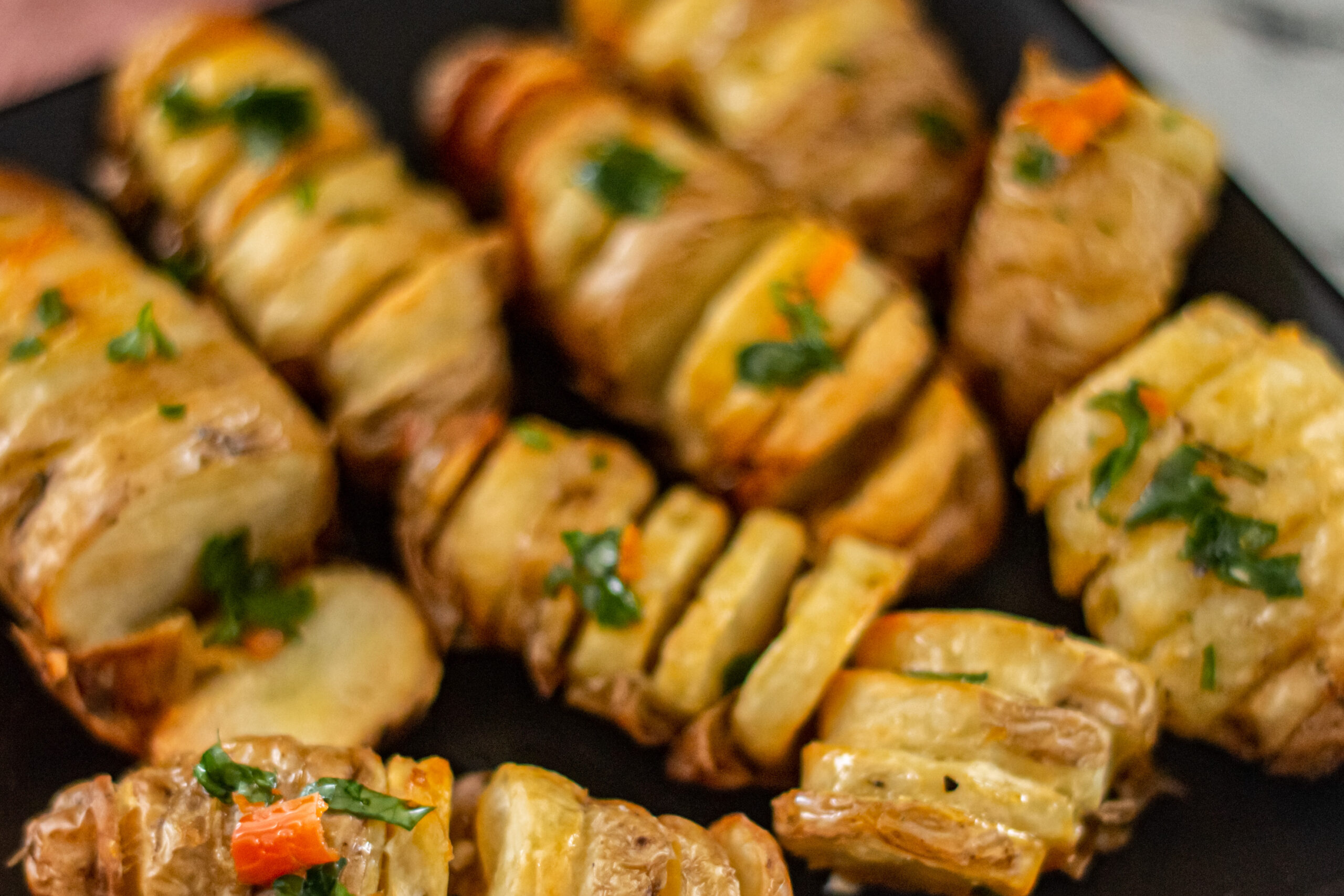 Vegan Hasselback Potatoes