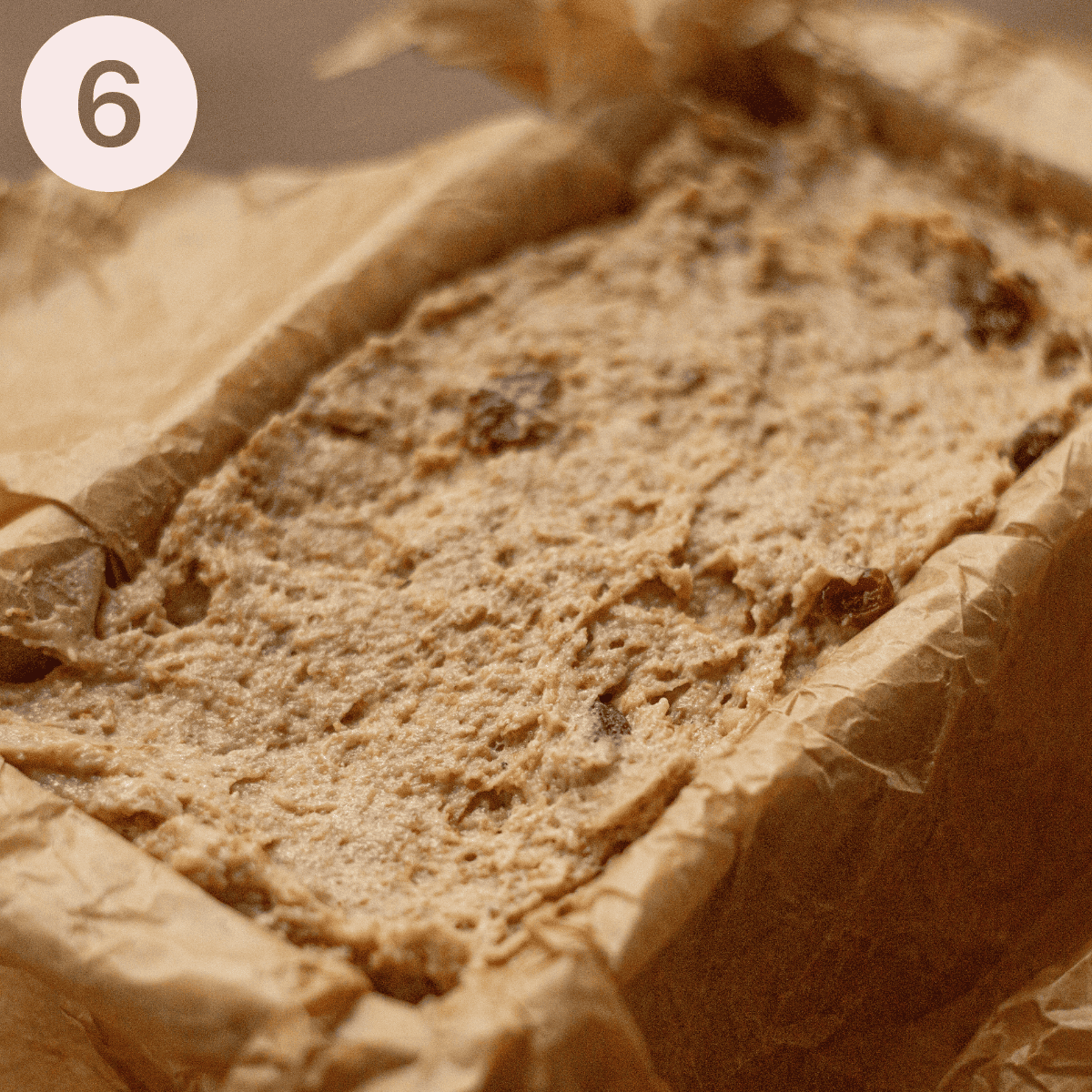 Quince batter in a loaf tin.