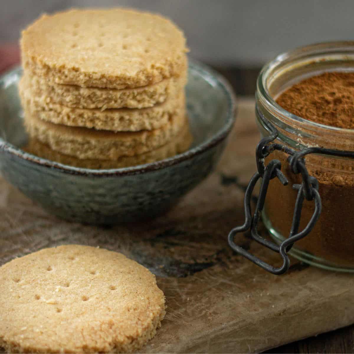Chai Shortbread cookies stacked up