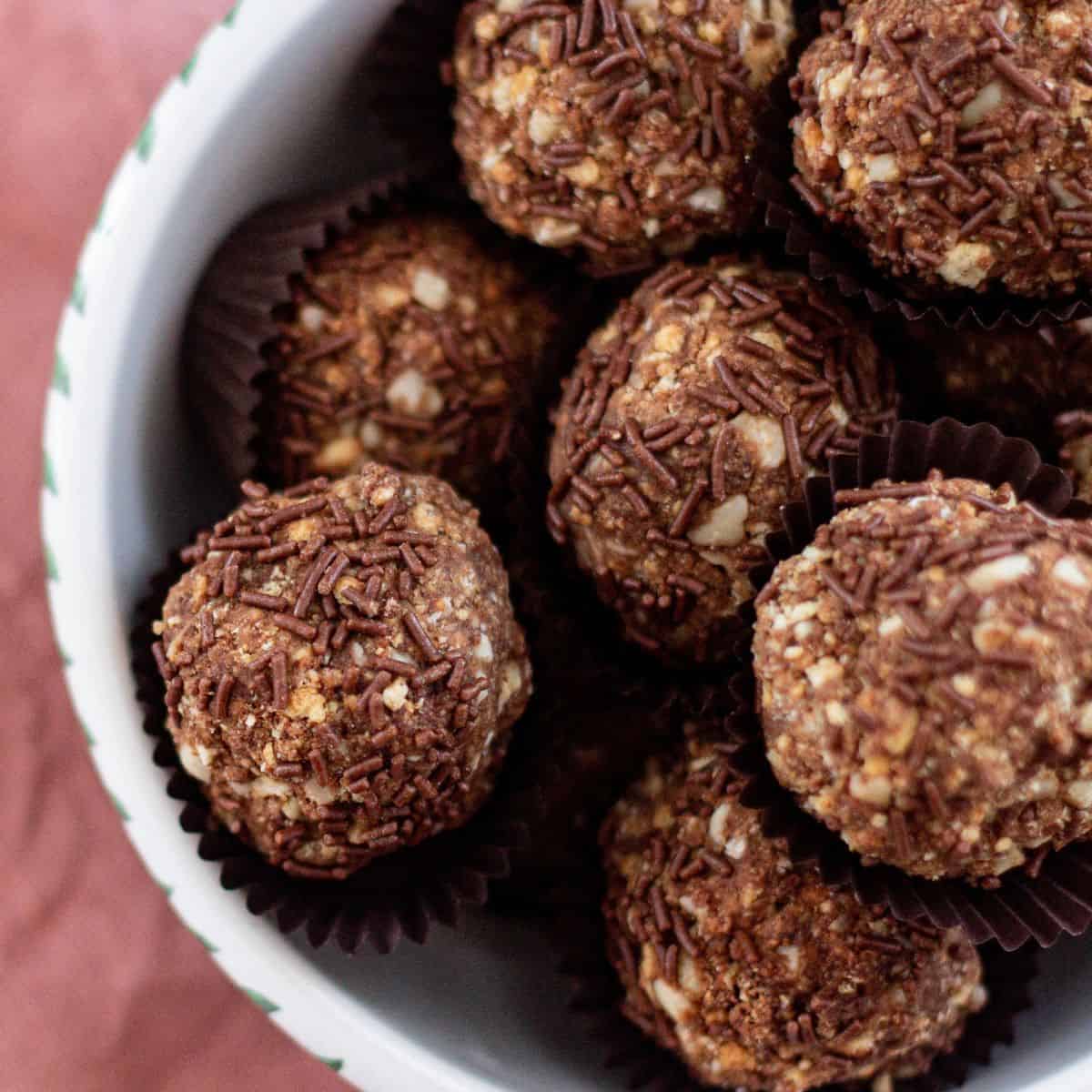 Truffles in a bowl