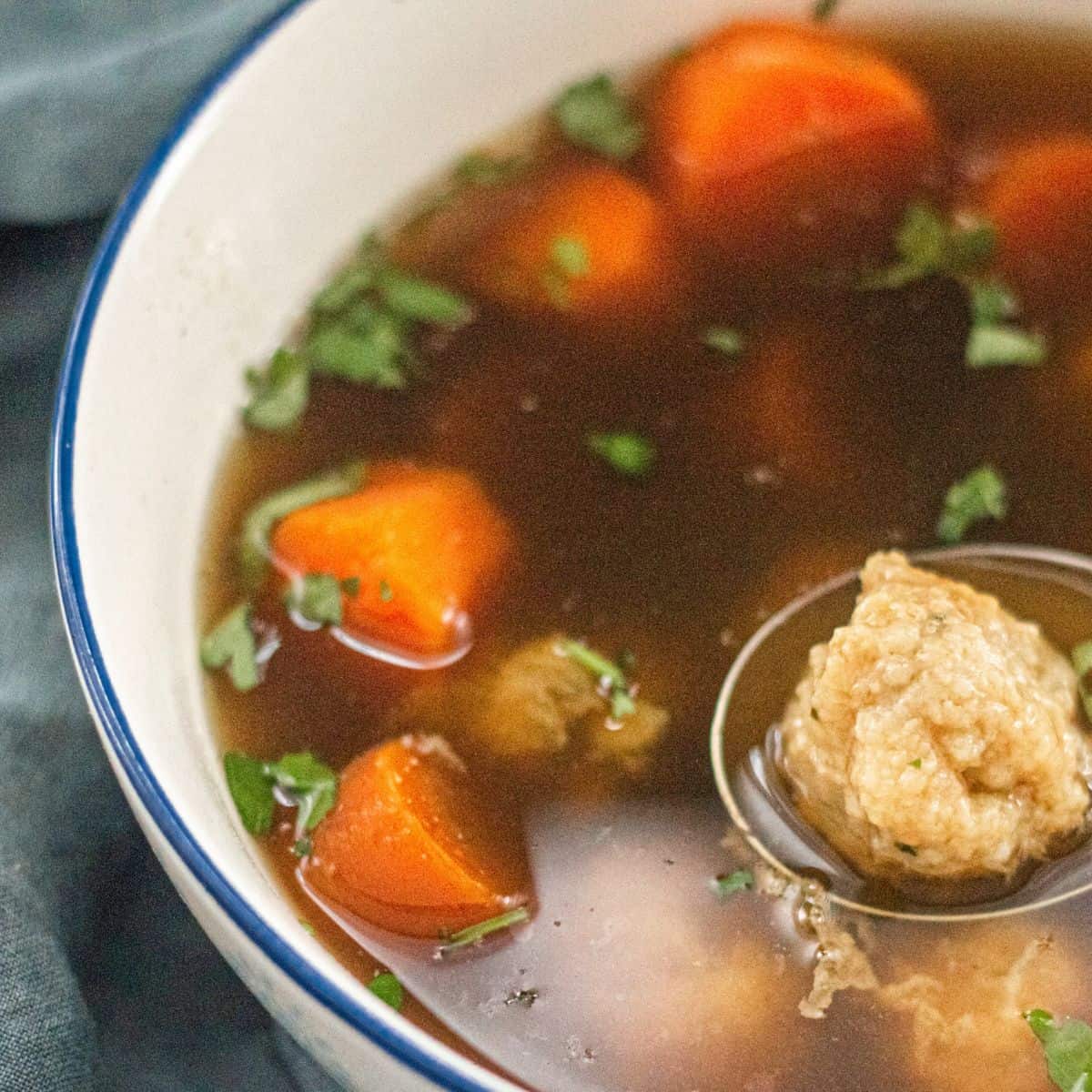 Mollie Katzen’s No-Chicken Soup with Vegan Matzoh Balls