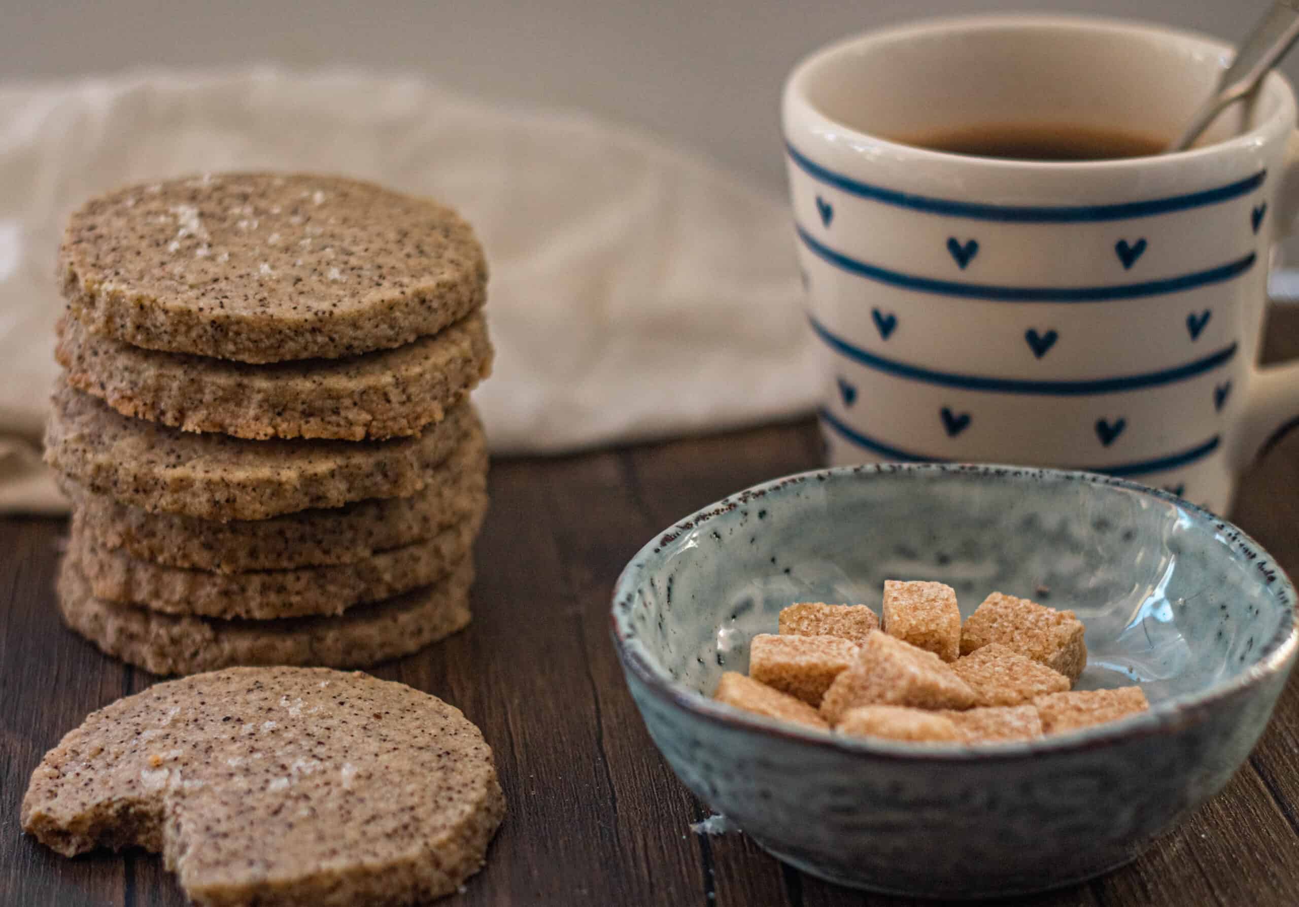 Vegan Coffee Shortbread Cookies