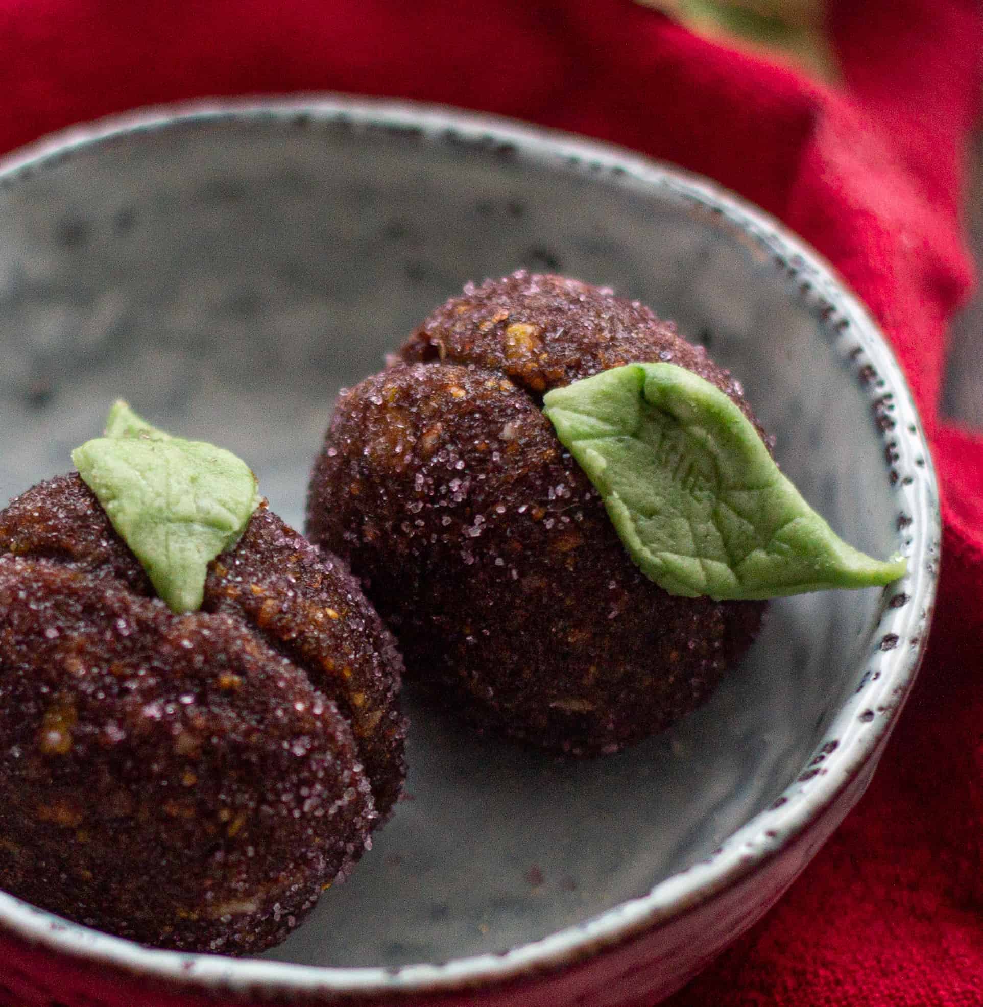 Sugar plums in a dish