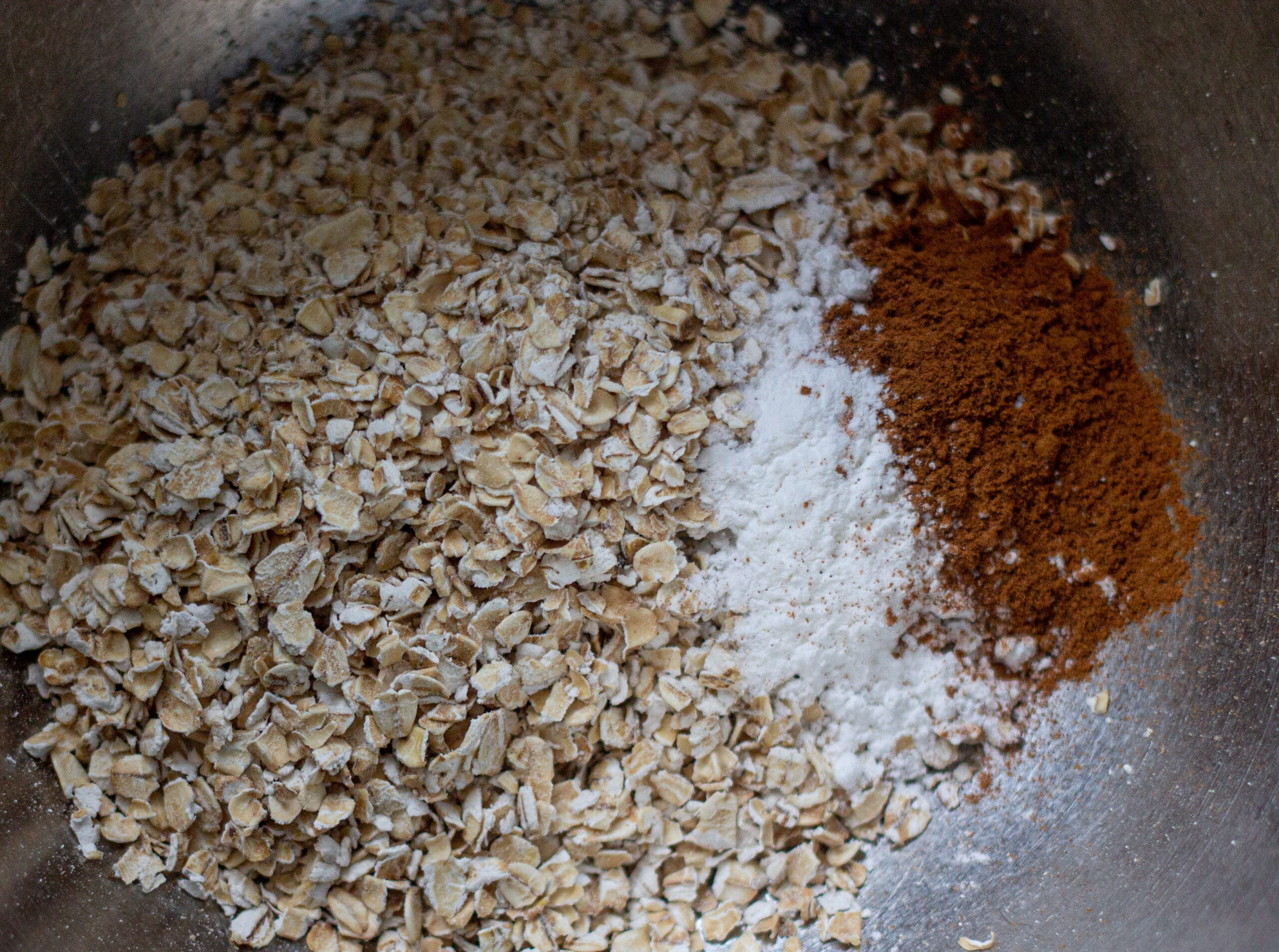 Oatmeal in a bowl with spices