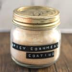 Cornmeal coating in a jar