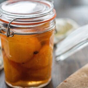 Spiced Peaches in a jar