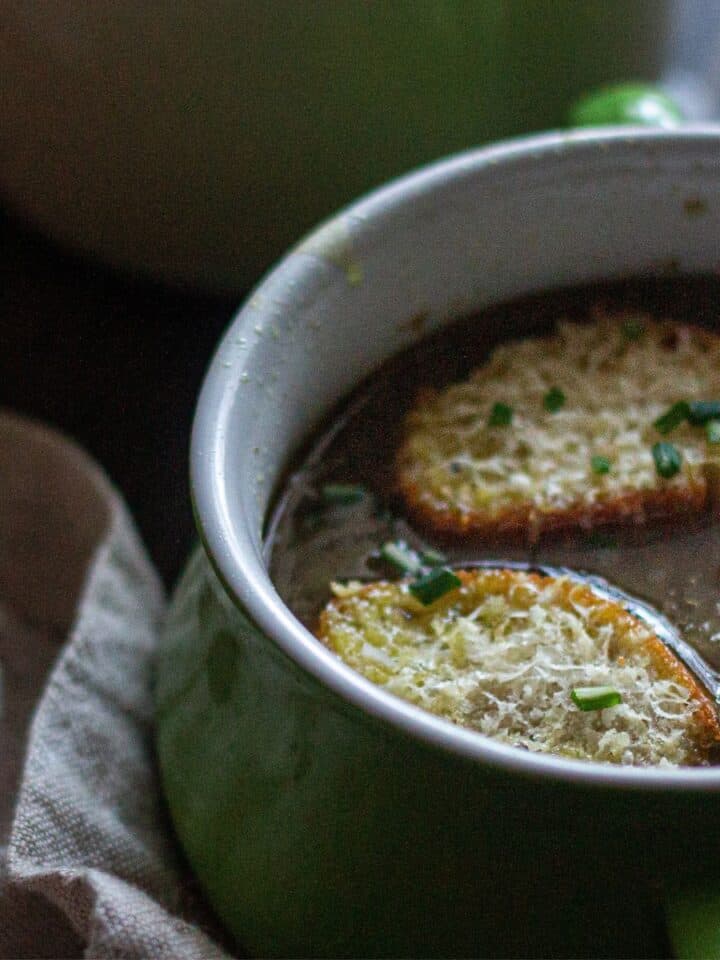 French Onion Soup in a bowl