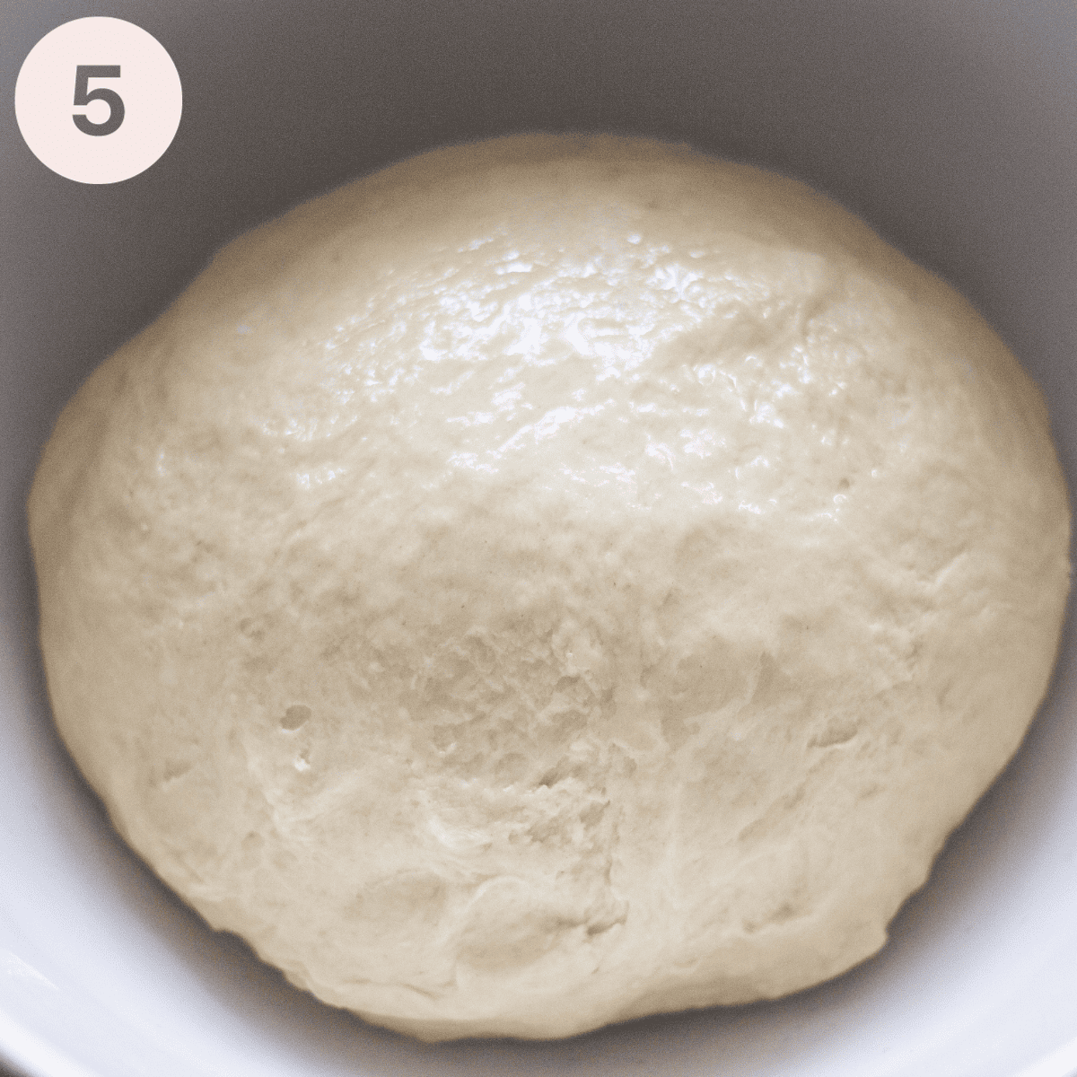 The dough being left to rise.