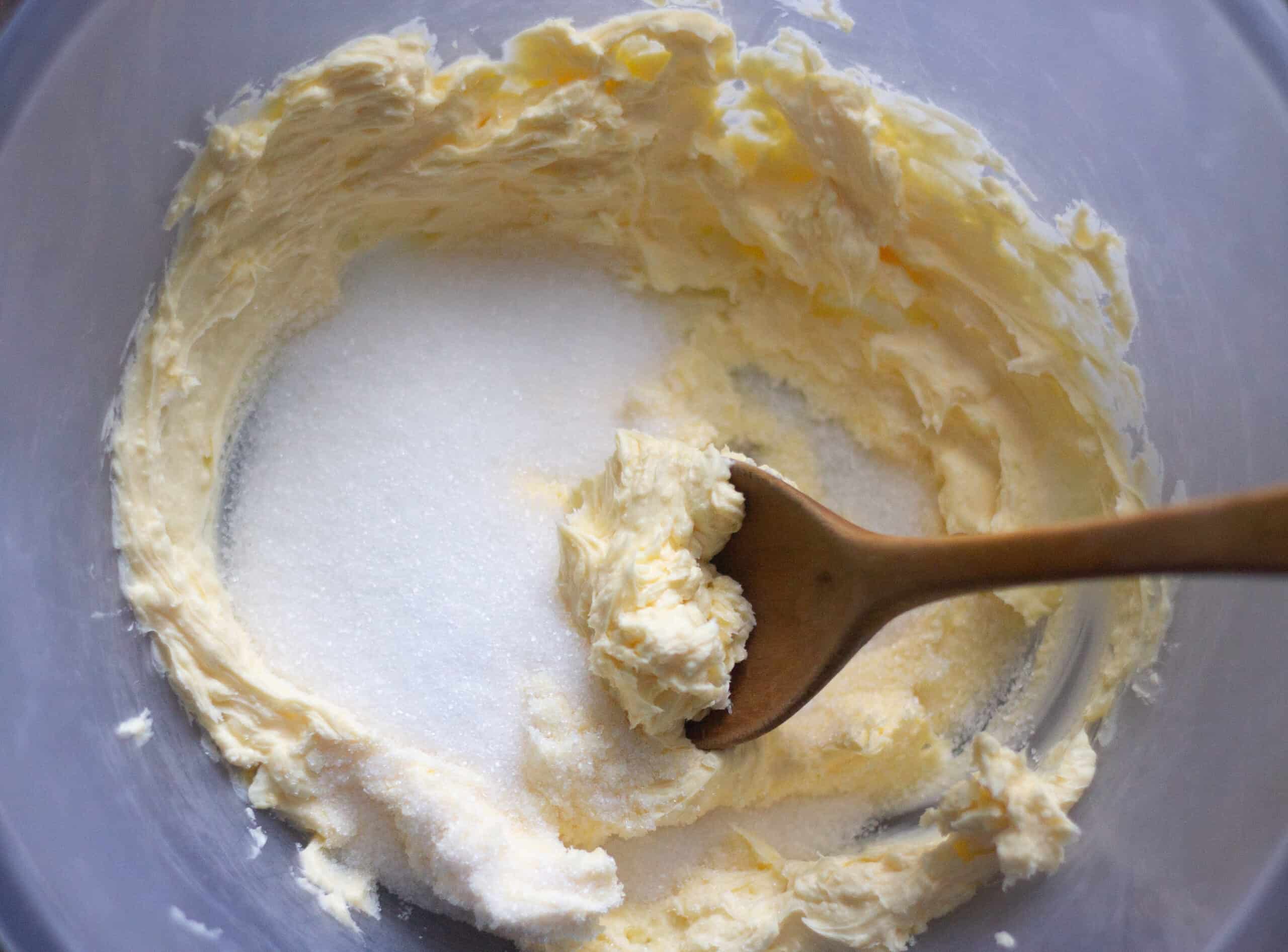 Creaming butter and sugar together