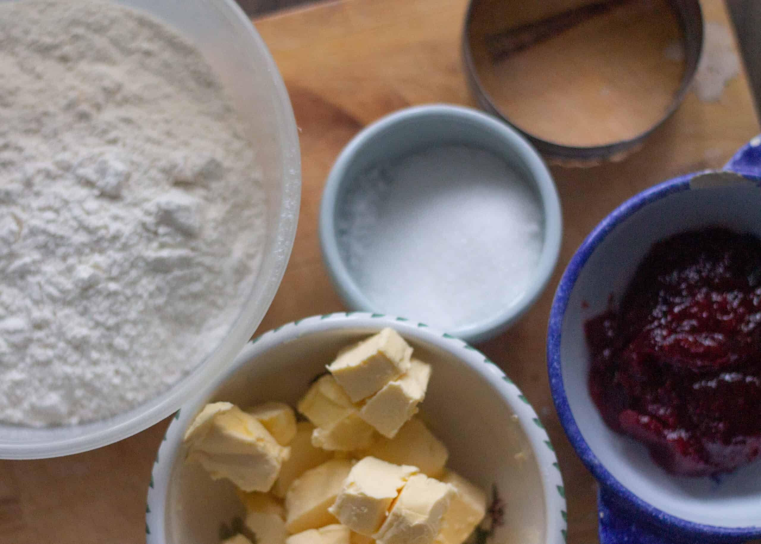 Ingredients for Jam Tarts